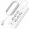Подовжувач мережевий Belkin 2м, 6хТипF, 16А, USB-A/USB-C 18Вт, фільтр, білий