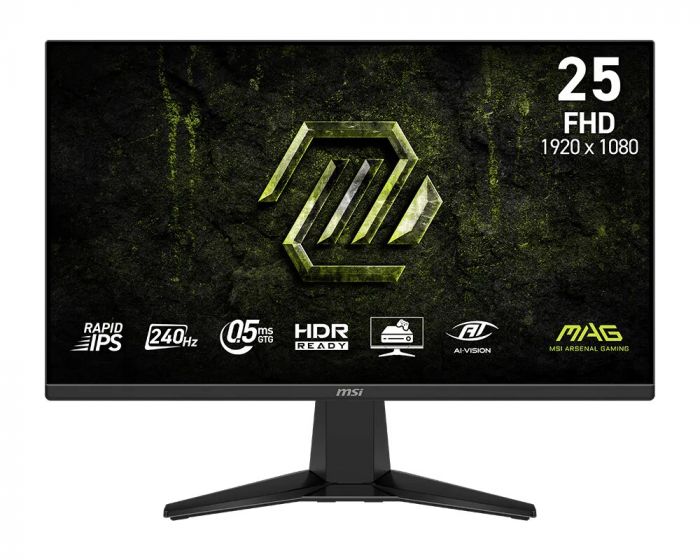 Монітор MSI 24.5" MAG 255F-X24 2xHDMI, DP, Audio, IPS, 240Hz, 0.5ms, sRGB 117%, AdaptiveSync