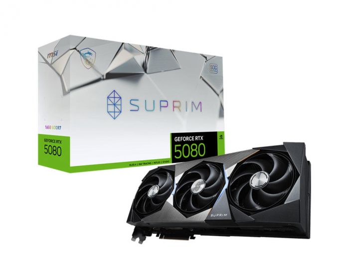 Відеокарта MSI GeForce RTX 5080 16GB GDDR7 SUPRIM SOC