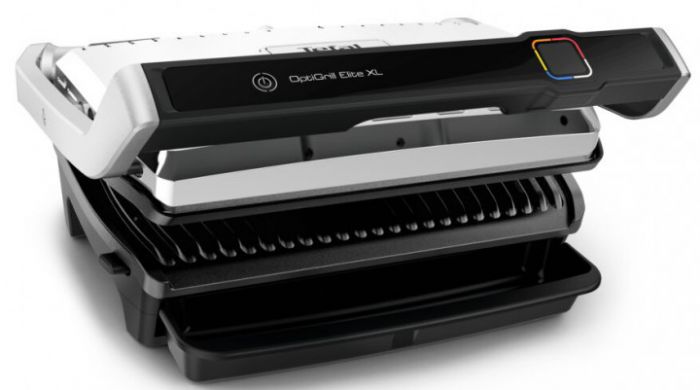 Гриль Tefal прижимний OptiGrill Elite XL 2200Вт, темп. режимів-16, з`ємні пластини, метал