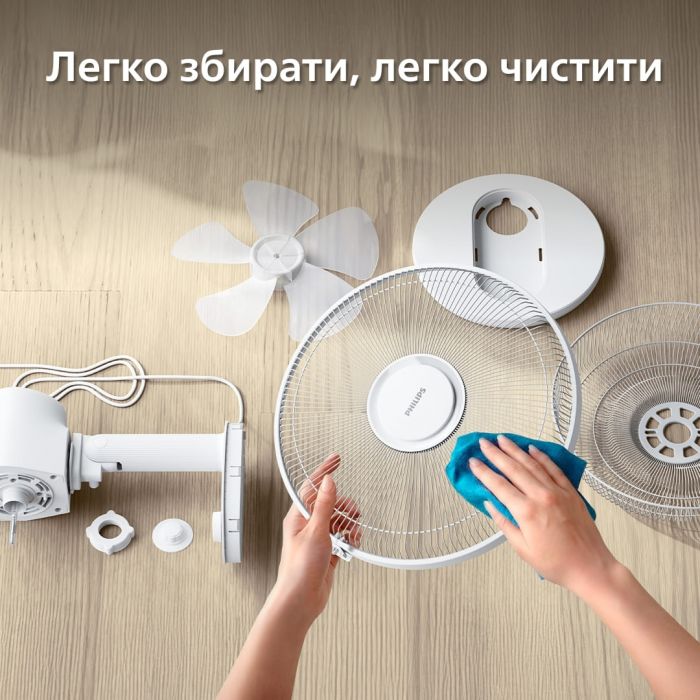 Вентилятор Philips настільний Series 1000, 35см, 35Вт, білий