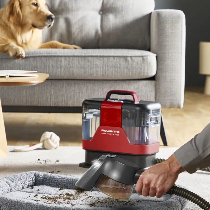 Пилосос Rowenta миючий Clean It Hot & Cold, 1150Вт, конт пил -1,5л, вода -2,3л, 13500 Па, 2 насадки, чорно-червоний
