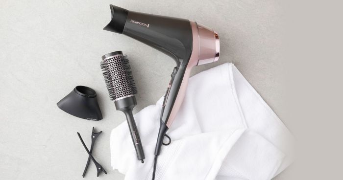 Фен Remington Curl&Straight Confidence, 2200Вт, 3 режими, дифузор,гребінець,іоніз-я, хол. обдув, чорно-беж