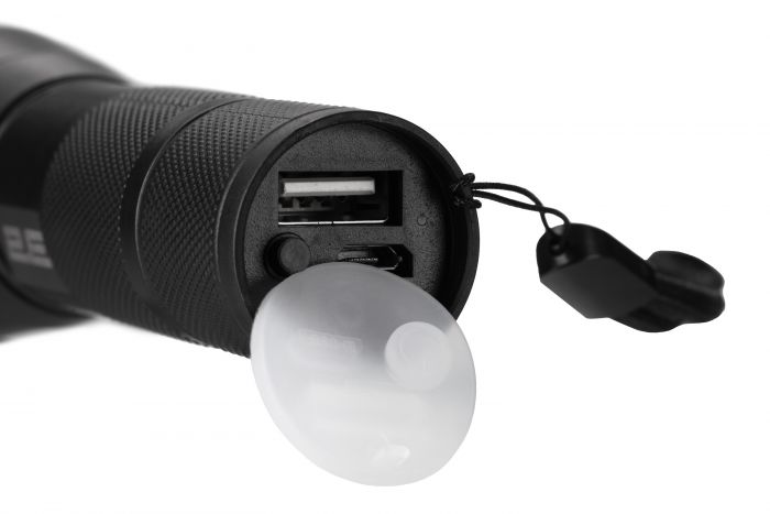 Ліхтар ручний акумуляторний 2E FLBL1812BI Micro-USB 1200мА·год 1200лм 10Вт 4 режими освітлення функція Power Bank IPX4 0.1кг