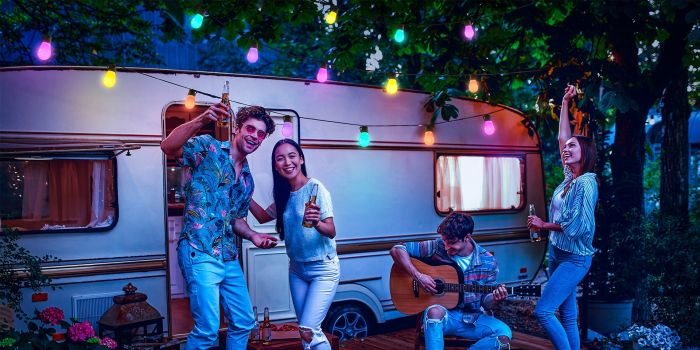 Набір світлодіодних ламп Govee H7020 LEB Bulb String Lights, 15м, RGBIC/Warm White, WI-FI/Bluetooth, чорний