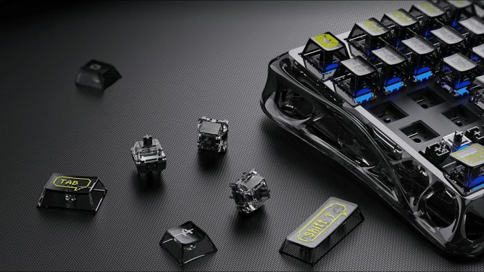 Клавіатура механічна GravaStar Mercury K1 Lite 80keys, GravaStar x BSUN Grey, BT/WL/USB, чорний