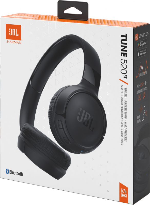 Навушники On-ear JBL T520 BT 5.3, Wireless, Mic, Чорний