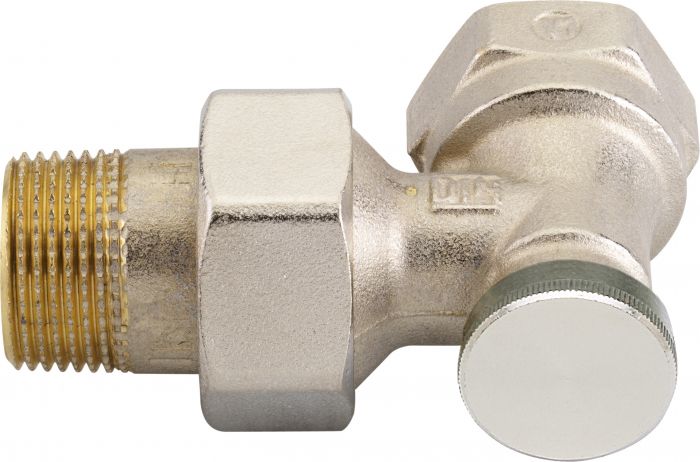 Клапан термостатичний Danfoss RLV-S, DN 20, вх. 3/4" - вих. 3/4", кутовий, нікель