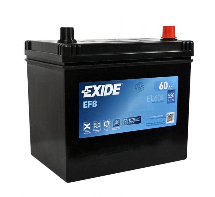 Акумулятор Exide Start-Stop 12В 60А·год 520А R+ (EL604)