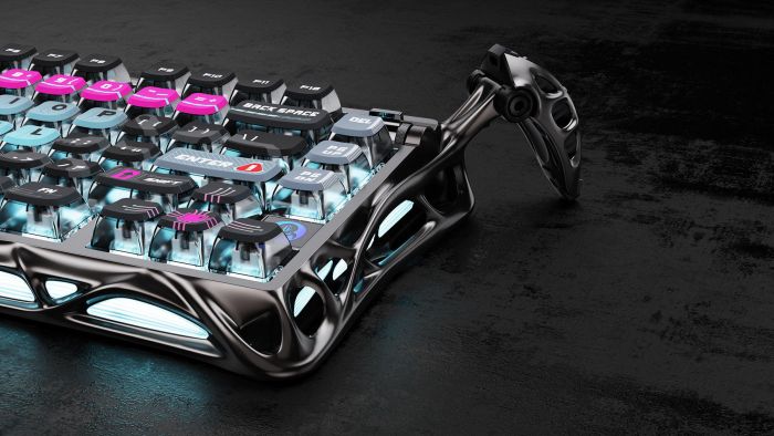 Клавіатура магнітна GravaStar Mercury V75 Pro 80keys, Magnetic Jade Gaming, 8K, USB-A, RGB, Cyberpunk