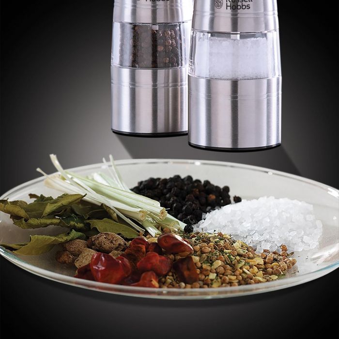 Млини для солі та перцю Russell Hobbs ААх4, керамічні жорна, сталевий