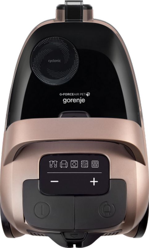 Пилосос Gorenje контейнерний, 850Вт, конт пил -3.3л, HEPA, телескоп трубка, сенсорне упр, бронзовий