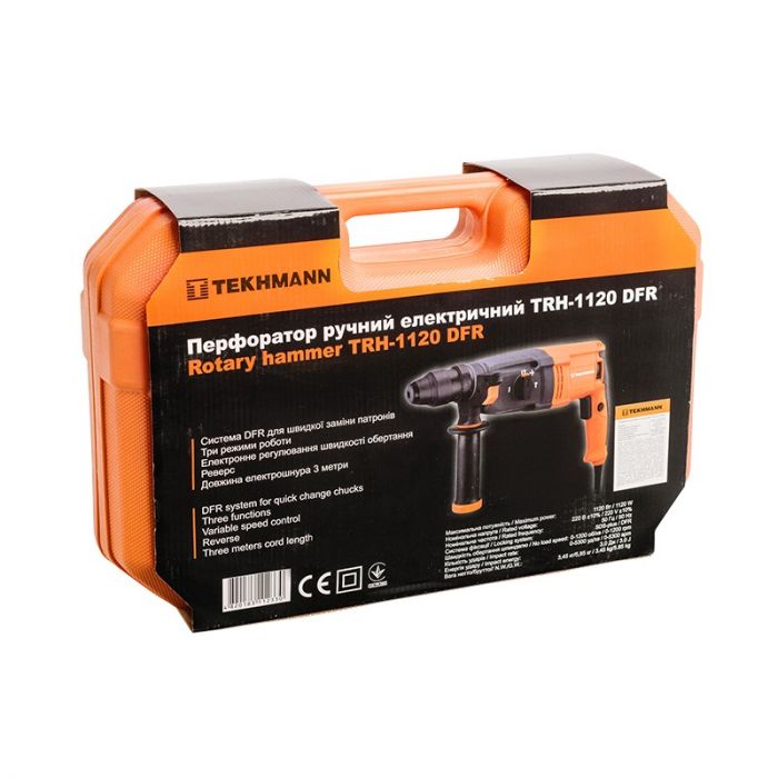 Перфоратор Tekhmann TRH-1120 DFR SDS-Plus 1120Вт 3Дж 3.5кг