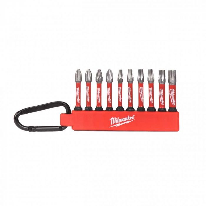 Біти Milwaukee Shockwave carabiner, набір 10шт, сталь