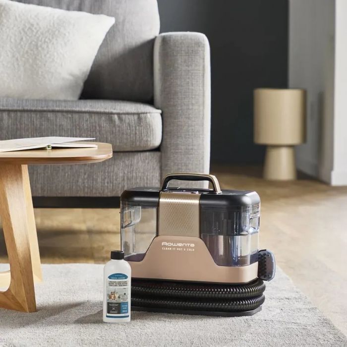 Пилосос Rowenta миючий Clean It Hot & Cold, 1150Вт, конт пил -1,5л, вода -2,3л, 13500 Па, 4 насадки, чорно-золотий