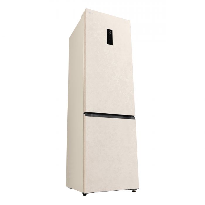 Холодильник LG з нижн. мороз., 203x60х68, холод.відд.-262л, мороз.відд.-113л, 2дв., E, NF, інв., диспл зовн., Fresh Сonverter, Metal Fresh, бежевий