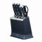 Набір ножів Tefal EverSharp Pro, з блоком, 6предметів, нержавіюча сталь, синій