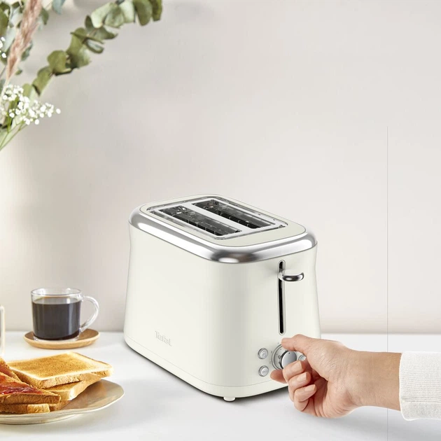 Тостер Tefal Collection 850Вт, розморожування, пластик, бежевий