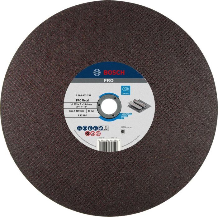 Диск відрізний Bosch Professional для металу 355x3,1x25,4мм