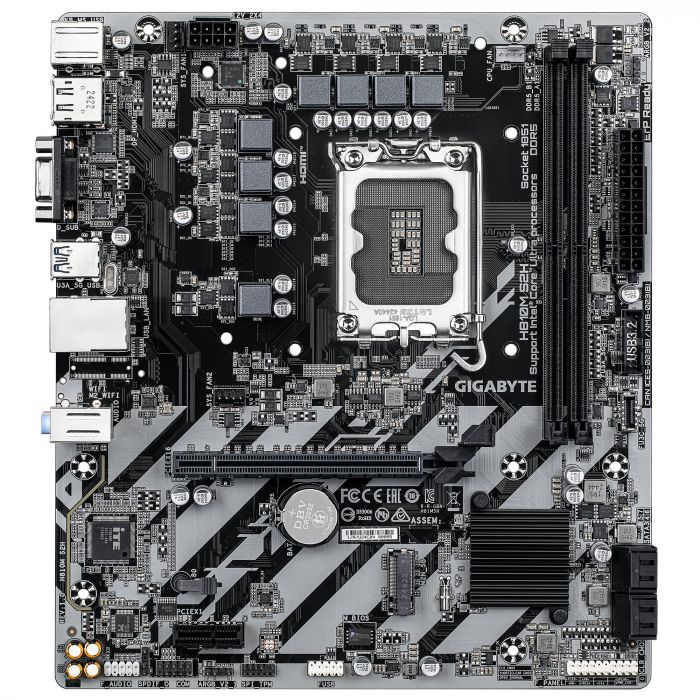 Материнська плата GIGABYTE H810M S2H s1851 H810 2xDDR5 HDMI DP D-Sub mATX