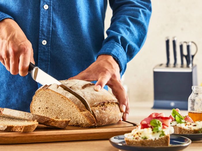 Набір ножів Tefal EverSharp Pro, з блоком, 6предметів, нержавіюча сталь, синій