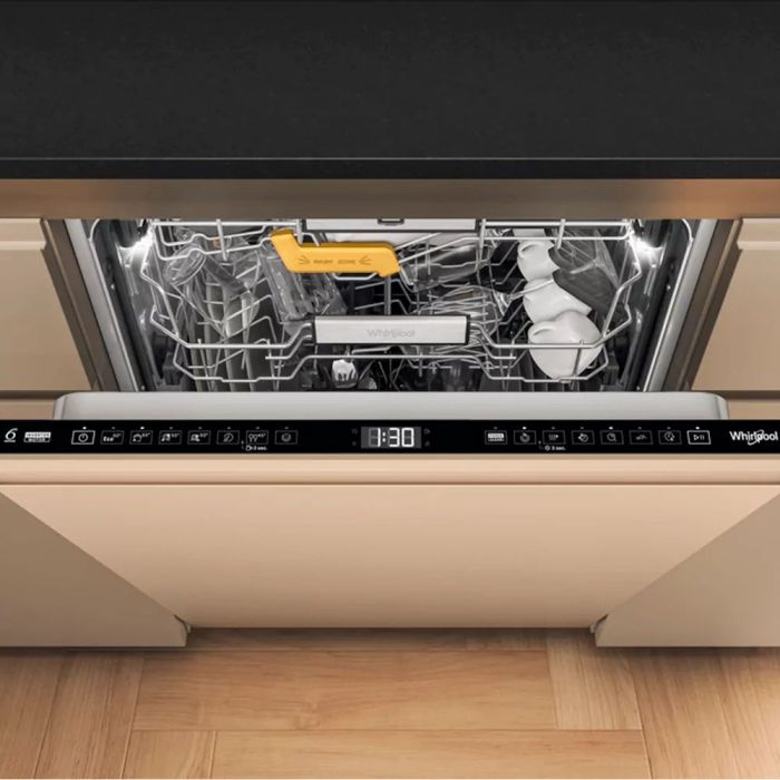 Посудомийна машина Whirlpool вбудована, 14компл., B, 60см, дисплей, 3й кошик, білий