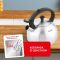 Чайник зі свистком Tefal Duetto+, 2.5л, нержавіюча сталь, сталевий, чорний