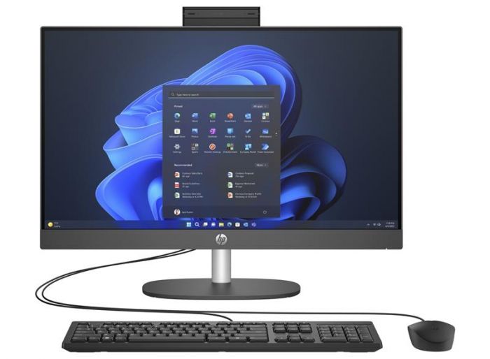 Комп'ютер персональний моноблок HP 240-G10 23.8" FHD IPS AG, Intel i5-1335U, 16GB, F256GB, UMA, WiFi, кл+м, 3р, DOS, чорний