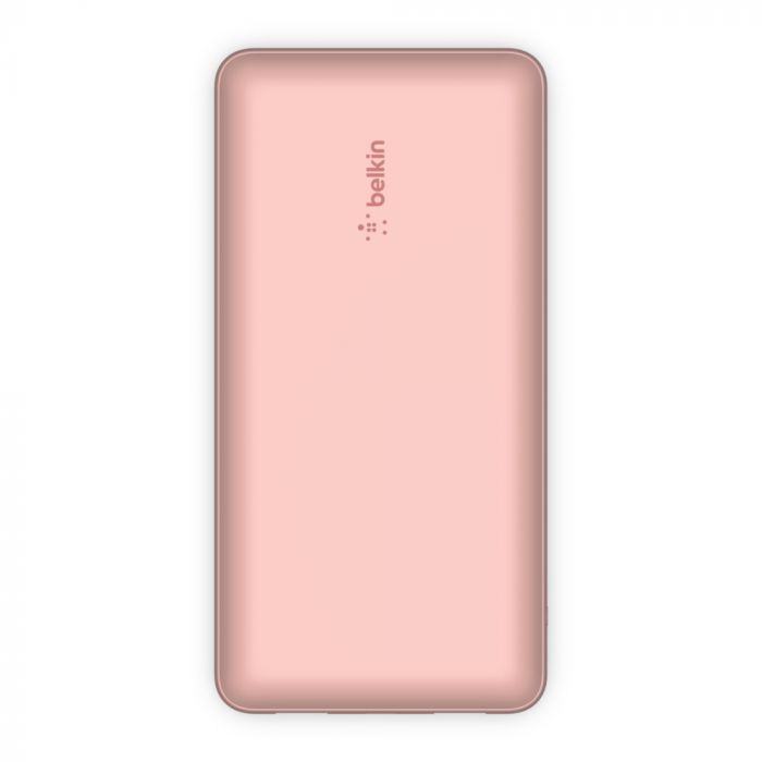 Акумулятор портативний літій-іонний Power Bank Belkin 20000мА·год, 15Вт, 2хUSB-A/USB-C, рожевий