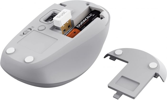 Миша Trust Yvi+ Compact Multi-Device, WL/BT/USB-A, білий