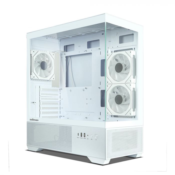 Корпус Zalman Chronix без БЖ, 1xUSB3.0, 1xUSB2.0, 1x Type C, 2x120мм ARGB Reverse,  1x120мм ARGB, VGA 410мм, LCS ready, TG Side/Front Panel, ATX, білий