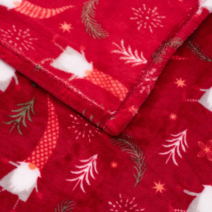 Плед ARDESTO Flannel, 160х200см, 100% поліестер, гноми