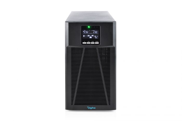 Джерело безперебійного живлення DIGITUS 3000VA/3000W, Tower, LCD, RJ45, RS232, USB, 8xC13+1xC19
