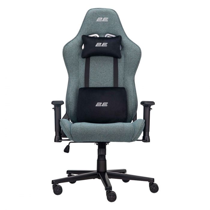 Крісло 2E GAMING BUSHIDO Lite, тканина, 2D-Armrests, зелений темний