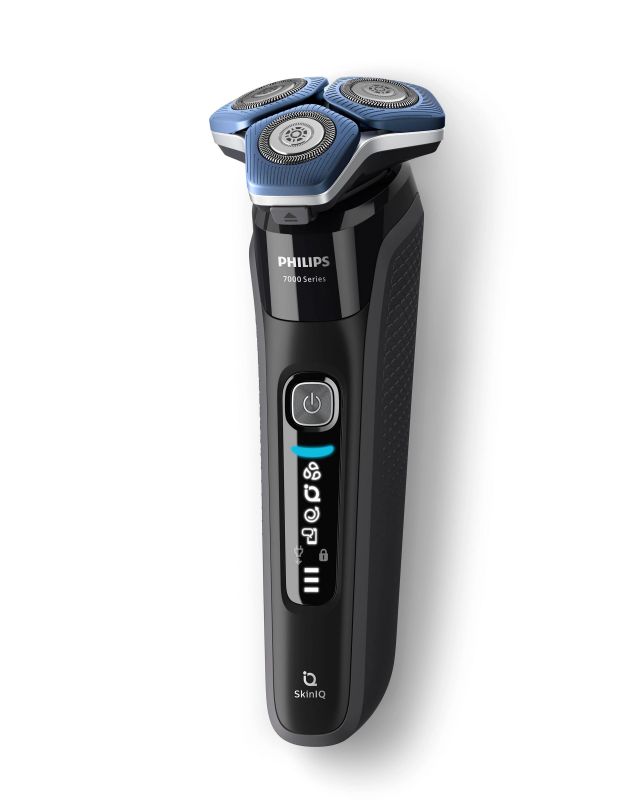 Бритва електр. Philips роторна Series 7000 SkinIQ,  бритв.головок-4, Li-Ion, сух.+волог., індикатор заряду, тример, чохол, чорний