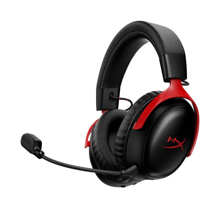 Гарнітура ігрова HyperX Cloud III S, WL/USB-A/USB-C, чорно-червоний