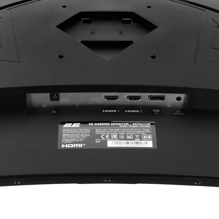 Монітор 2E GAMING 27" G2725BV HDMI, DP, VA, 2560x1440, 180Hz, 1ms, CURVED, FreeSync