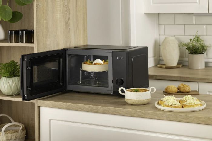 Мікрохвильова піч Gorenje, 23л, електр. керув., 800Вт, гриль, дисплей, 20 програм, інвертор, чорний