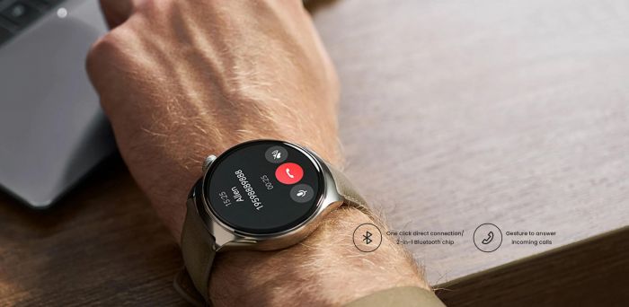 Смарт-годинник Mibro Lite 3 Pro 45мм, 1.32", 466x466, AMOLED, BT 5.3, GPS, 5 ATM, сірий хакі