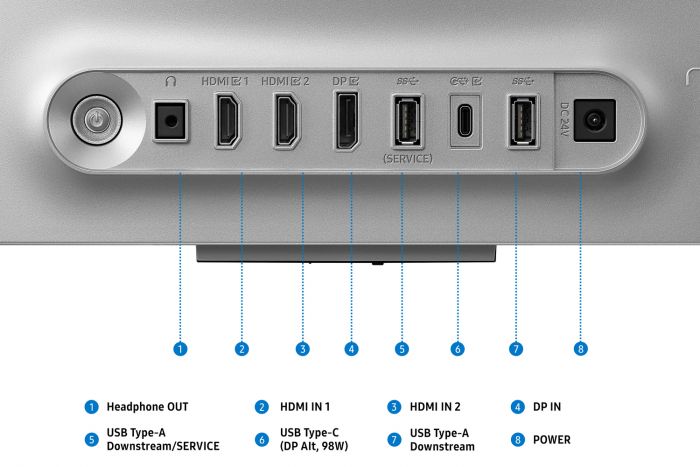 Монітор Samsung 32" Odyssey Gaming G80SH 2xHDMI, DP, USB, USB-C, OLED, 3840x2160, 240Hz, 0.03ms