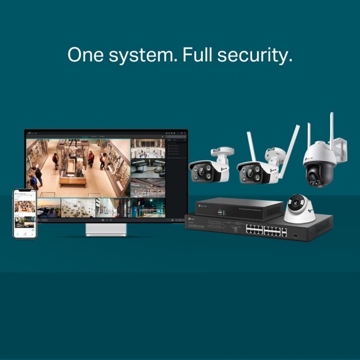 IP-Камера TP-LINK VIGI C340-2,8, PoE, 4Мп, 2,8 мм, H265+, IP66, Bullet, кольорове нічне бачення, зовнішня