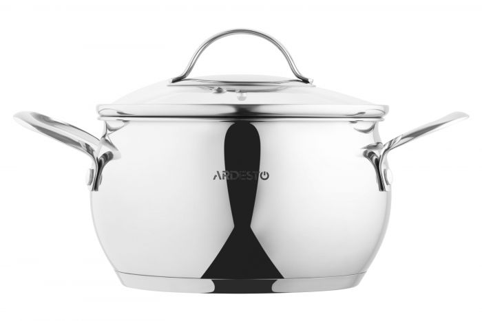 Каструля зі скляною кришкою ARDESTO Gemini Liguria, 3л, нержавіюча сталь