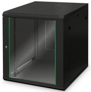 Шафа DIGITUS 19", 12U, Wall Mounting Dynamic Basic, 600x600 мм, 60кг максимально, чорна