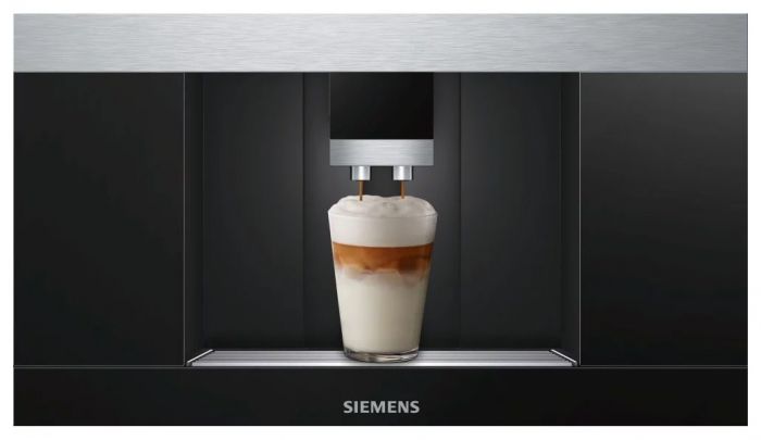 Кавомашина Siemens вбудована, 2.4л, зерно+мелена, автомат.капуч, LED-дисплей, авторецептів -29, чорний