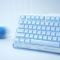Клавіатура механічна GravaStar Mercury K1 80keys, GravaStar x Kailh Cheery Pink, EN, BT/WL/USB, Ice Blue