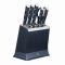 Набір ножів Tefal EverSharp Pro, з блоком, 6предметів, нержавіюча сталь, синій