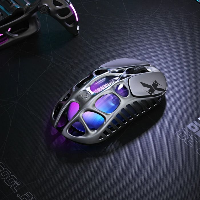 Миша GravaStar Mercury X, BT/WL/USB-A, RGB, сірий