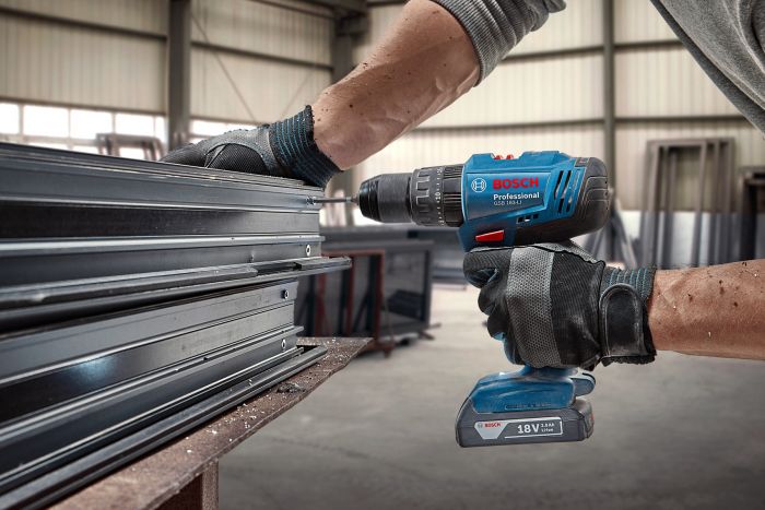 Шурупокрут-дриль ударний акумуляторний Bosch Professional GSB 183-LI 18В 2х2А·год 21-56Нм 374-1815об/хв кейс 1.2кг
