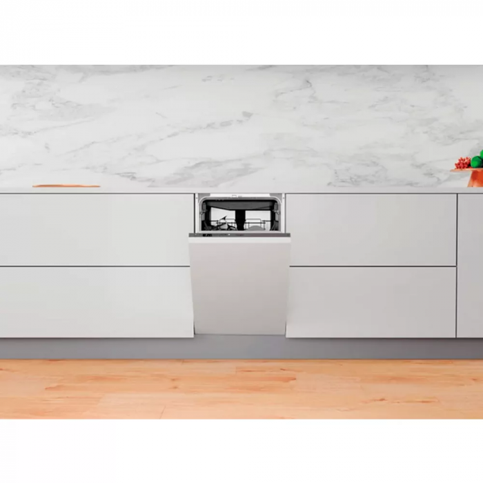 Посудомийна машина Whirlpool вбудована, 10компл., D, 45см, дисплей, інвертор, 3й кошик, білий