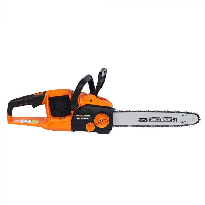Пила ланцюгова акумуляторна SEQUOIA SBC4014BSO 40В(20В+20В) шина Oregon 35см 3/8" 15.0м/с ЗП 3.68кг без АКБ та ЗП